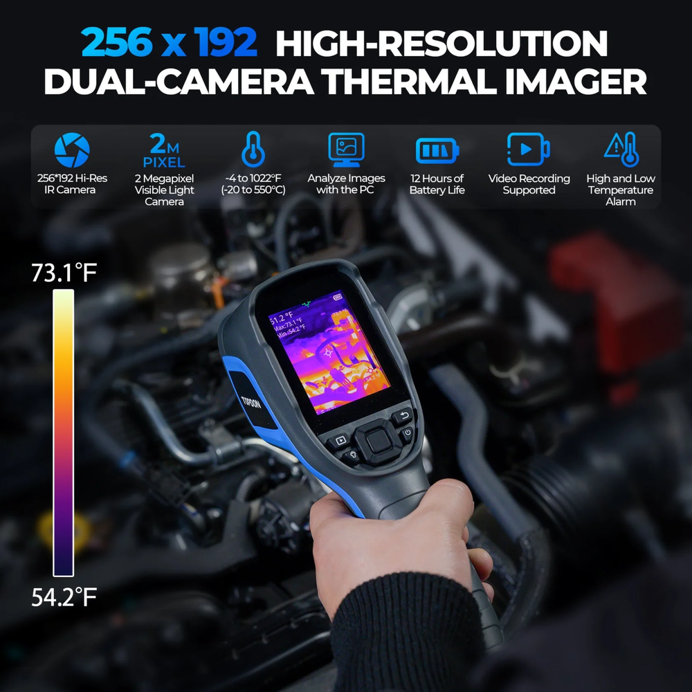 The TC005 delivers precise thermal diagnostics with high-resolution imaging, multiple analysis modes, wide temperature coverage, and strong durability.